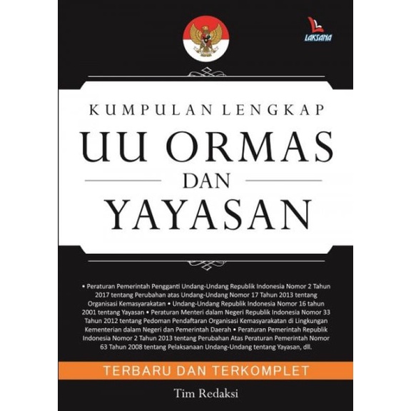 [ORI] Buku Kumpulan Lengkap UU Ormas dan Yayasan