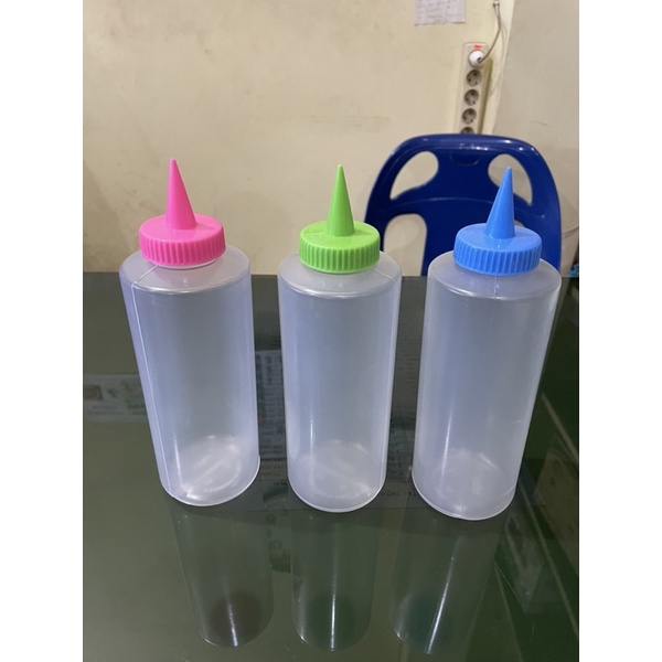 

Botol saos mayonaise 500ml / Botol saos tutup kerucut