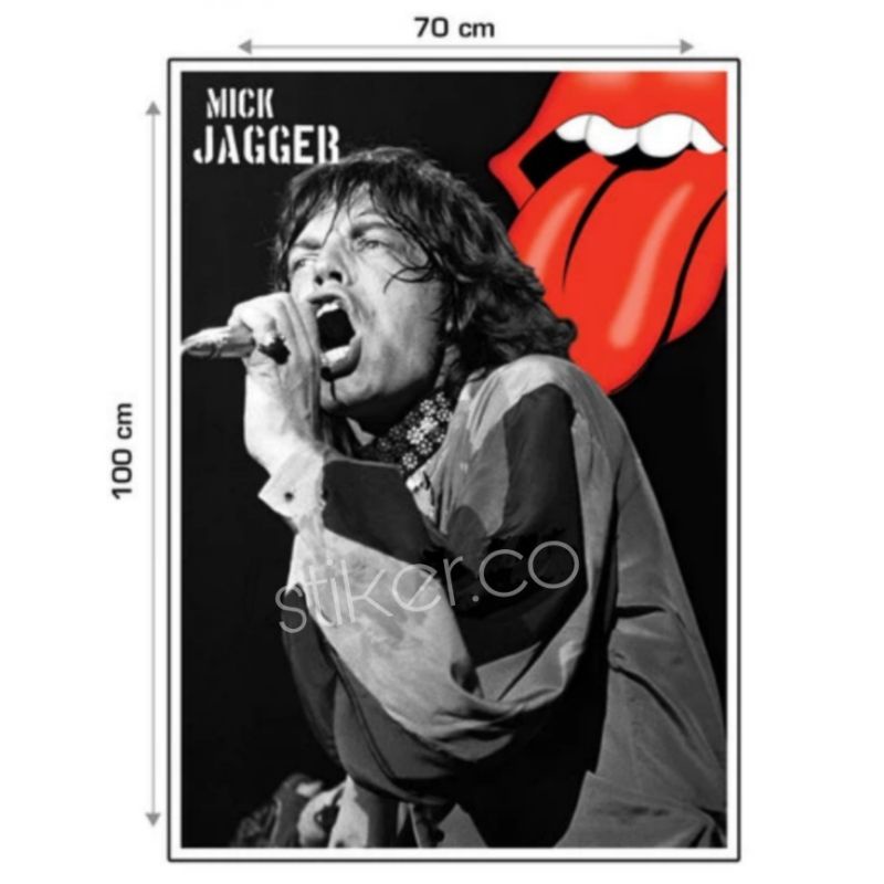 POSTER MICK JAGGER UKURAN 70X100 CM