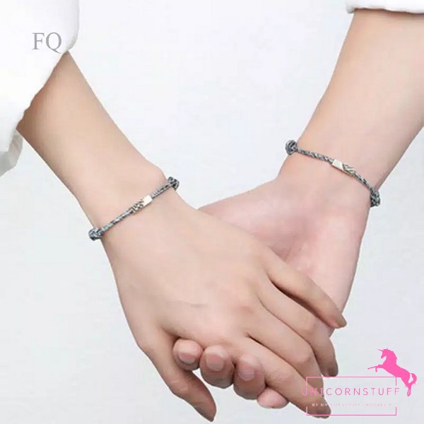 2 PC Gelang Couple Magnet Pacar Set LDR Pasangan Kembaran Cewek Cowok Sahabat