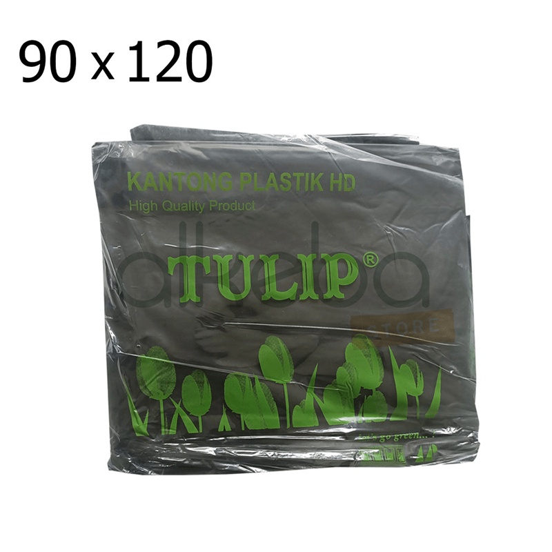 plastik sampah tulip trashbag besar 90 x 120 kantong sampah