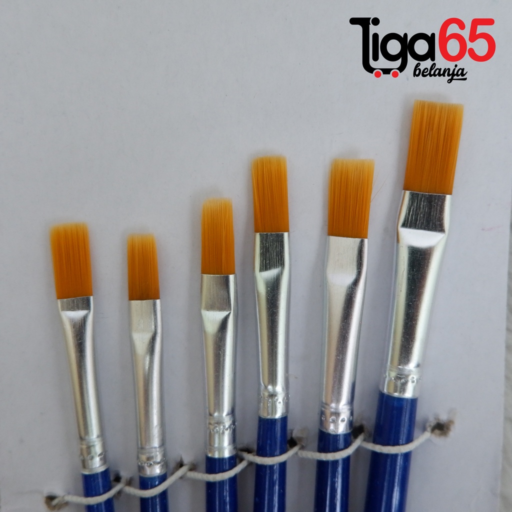 365 KUAS B-3 #40326 (6PCS/SET) Set Kuas Lukis / Brush / Kuas Cat Biru