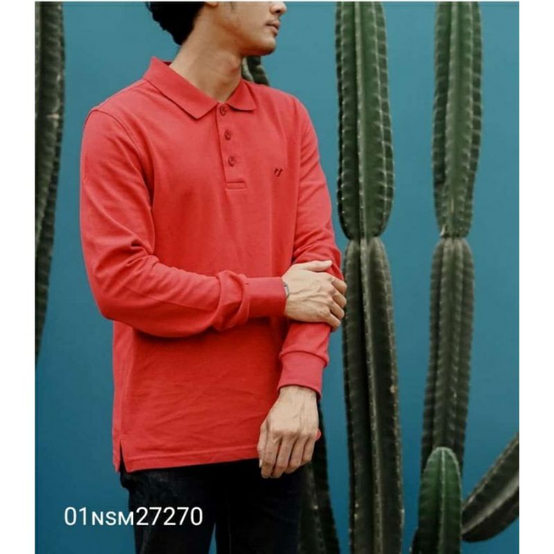 Kaos Polo Pria Lengan Panjang Country fiesta 100% Original