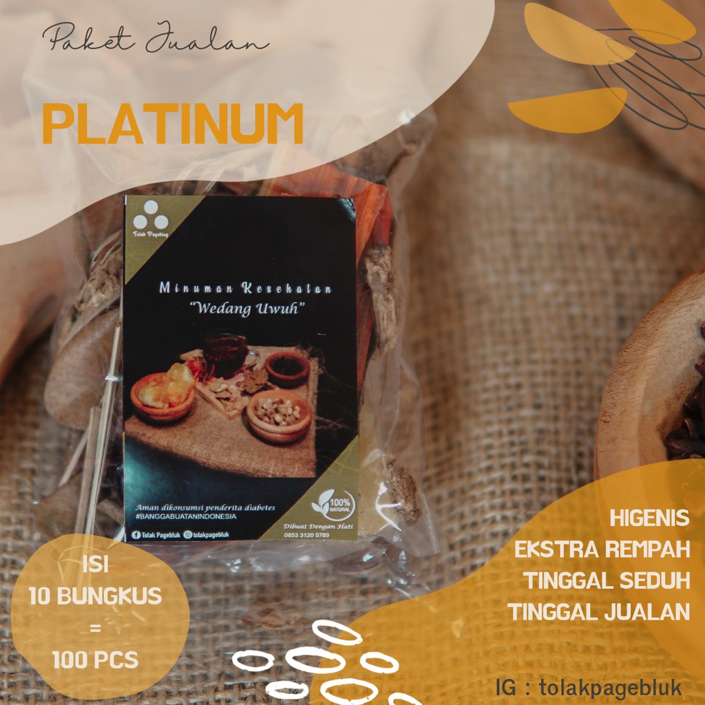 

Paket Usaha Wedang Uwuh lengkap termurah kemasan 10 bungkus / 100 pcs