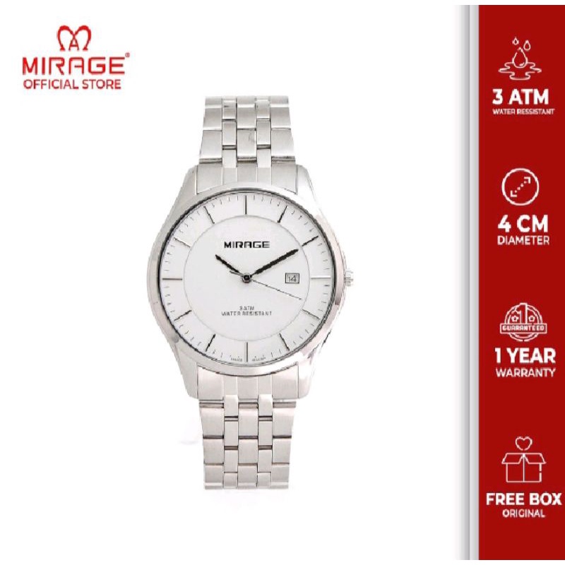 Jam Tangan Mirage Pria/Cowok Original Genuine Leather Water Resist Anti Karat