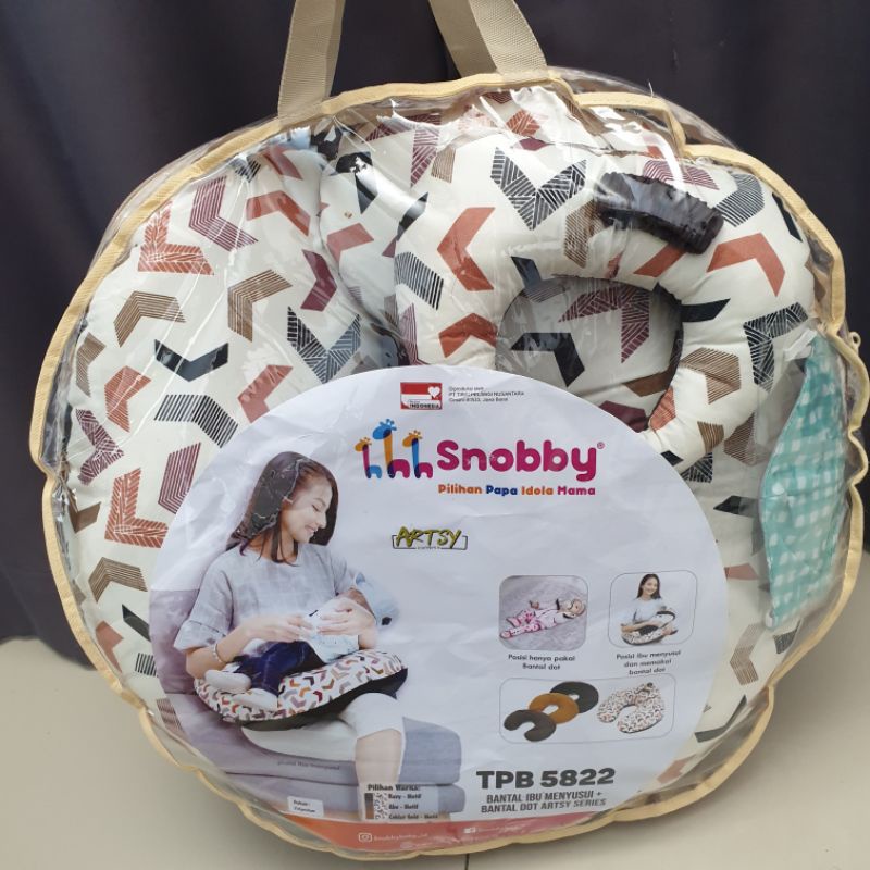 Snobby (2 in 1) Bantal Ibu Menyusui + Bantal Dot Artsy Series / BANSUI + Bantal Dot Bayi TPB5822