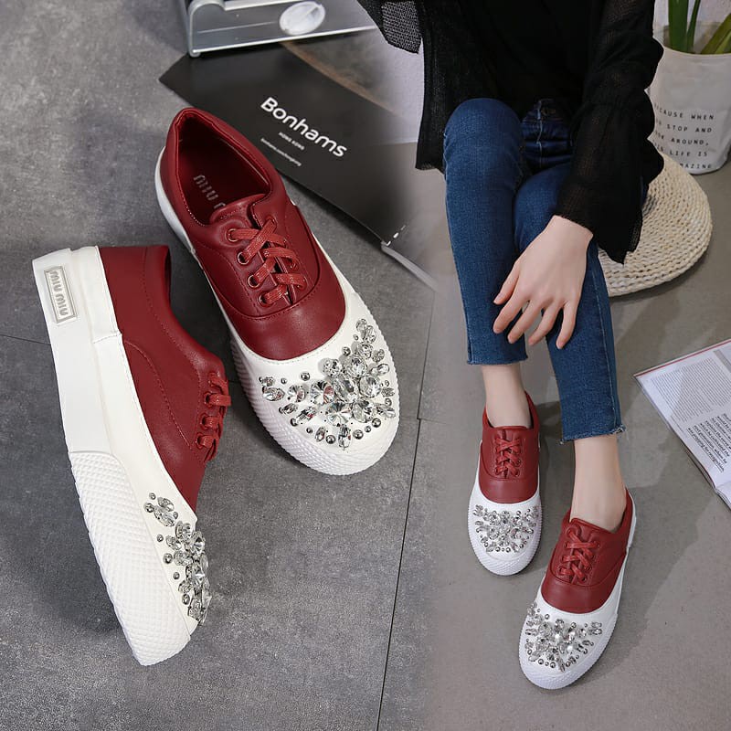 sepatu sneakers miumiu blinker kf