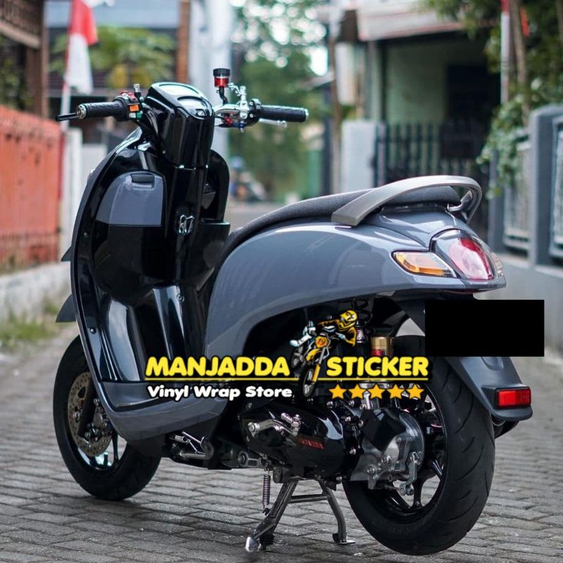 STIKER SKOTLET MOTOR WARNA DARK GREY STIKER MOTOR ABU-ABU