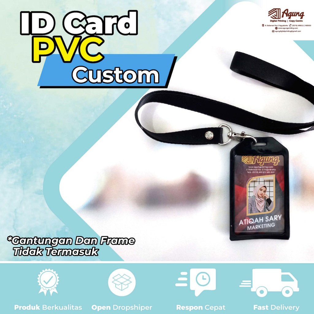 

CETAK ID CARD PVC INSTANT DESAIN BEBAS (CUSTOM) BISA SATUAN