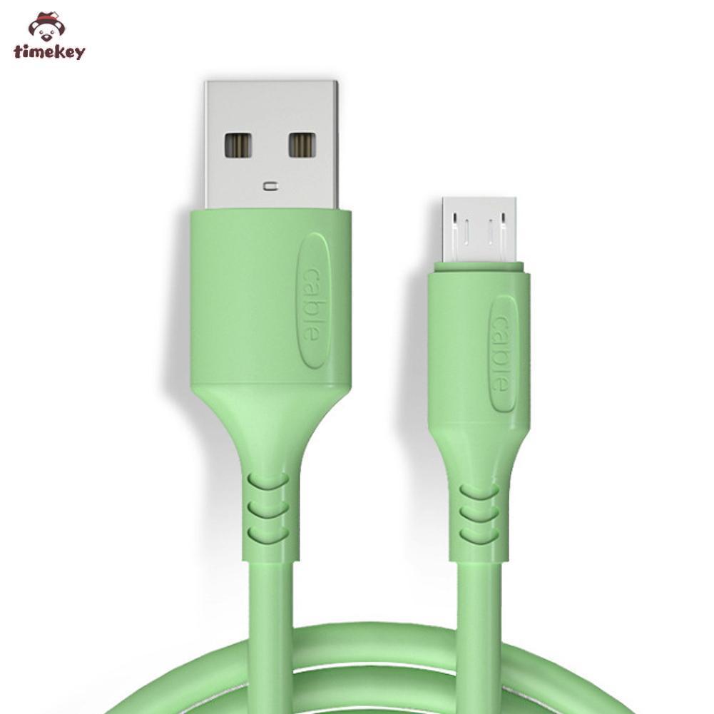 Tk Kabel Data / Charger Micro Usb Fast Charging Bahan Silikon Untuk Samsung / Xiaomi / Huawei