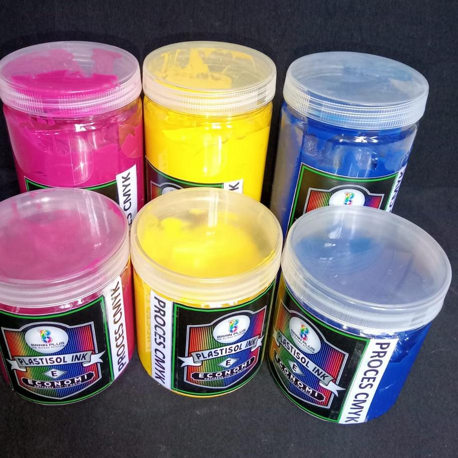 ㅖ Tinta Sablon Plastisol PROCES CMYK 500 gr ⇞