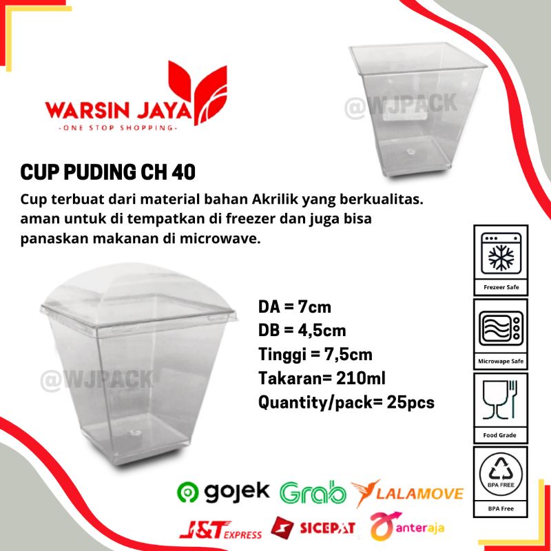 Cup Puding / Cup Cake / Cup dessert Ch-40 isi 25