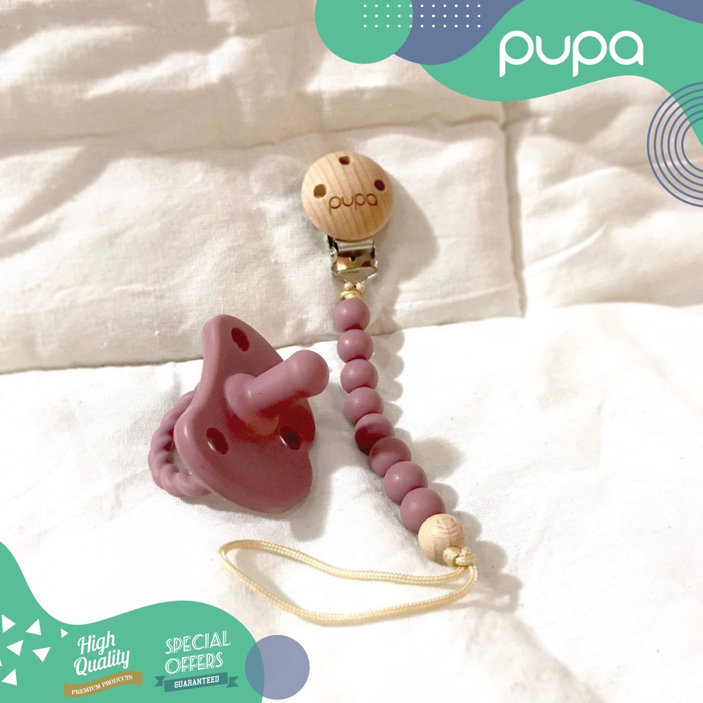 Empeng Bayi / Dot Bayi Silikon + Teether Gelang Silicone Pacifier Baby PUPA