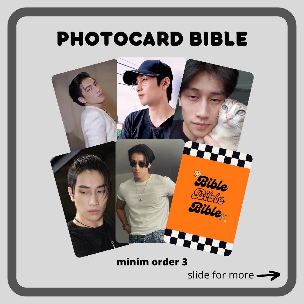 [UNOFFICIAL] PHOTOCARD BIBLE WICHAPAS SUMETTIKUL VEGAS KINNPORSCHE THAI ACTOR