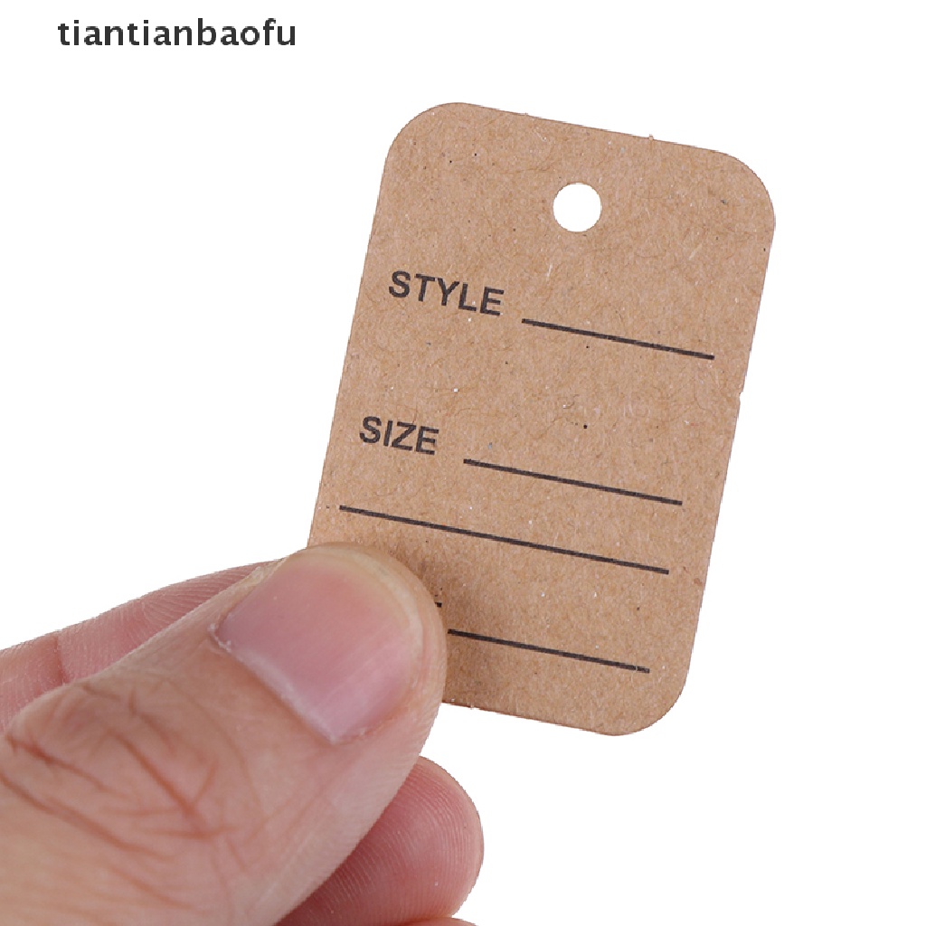 [tiantianbaofu] 100Pcs Merchandise Display Price Tags Wedding Label Price Tags With String 20m Boutique