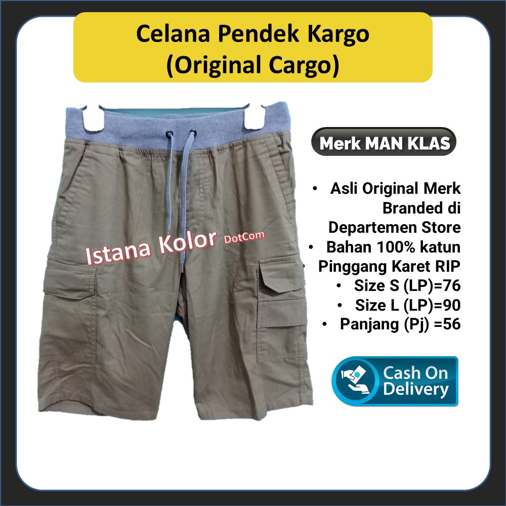 Celana Pendek Cargo Kargo Man Klas Nevada AX House Kolor Pria Wanita Cowok Chinos Asli Original Mata