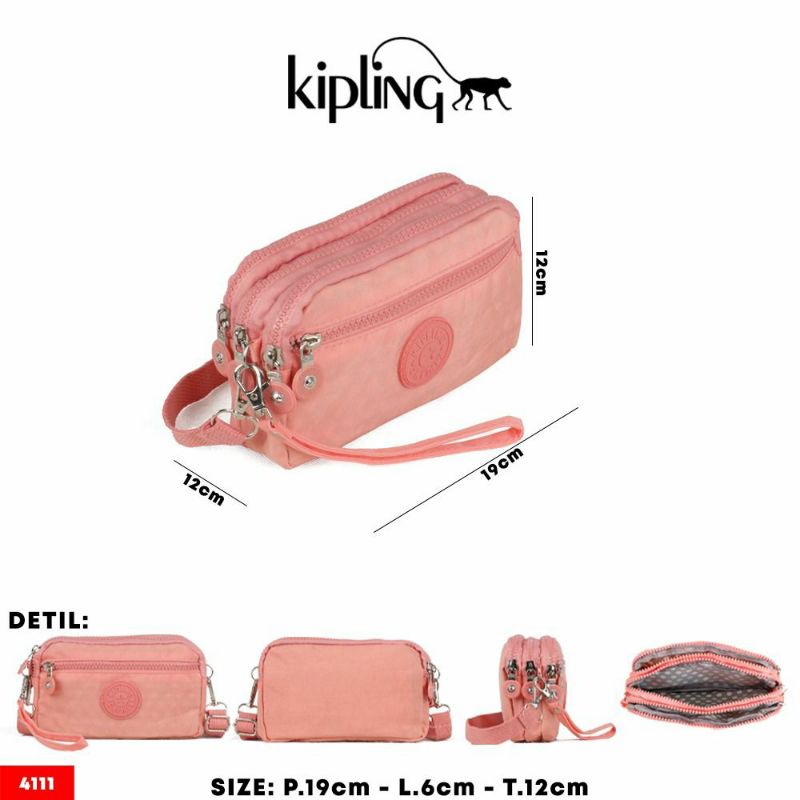 Dompet hp wanita K1pling tas selempang 4 resleting big besar import waterproof