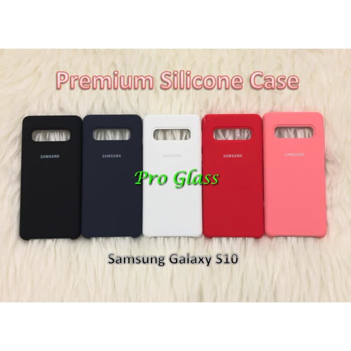 C201 Samsung S10 / S10 PLUS - S10+  Original Samsung Silicon Leather Case Silicone