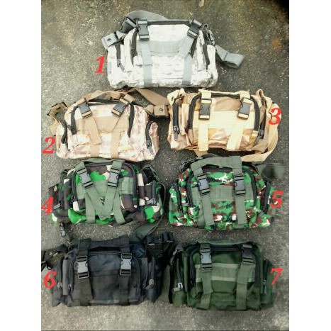 Anjay  Tas Selempang / Tas Loreng / Tactical / Army / TNI / Polisi / Airsoft