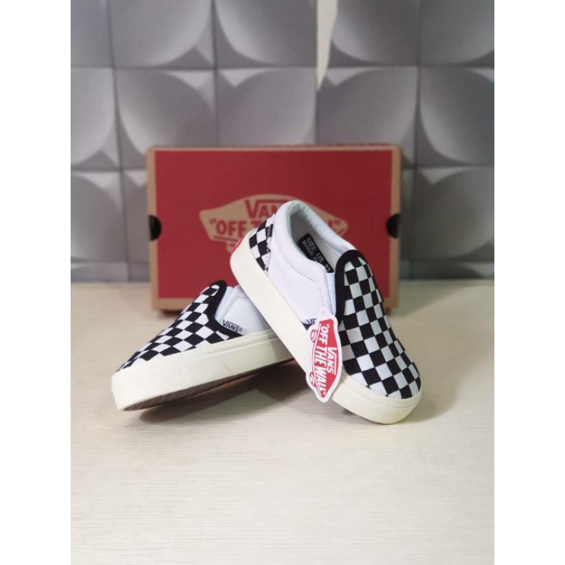 sepatu anak laki laki dan perempuan vans checkerboard size 20-35