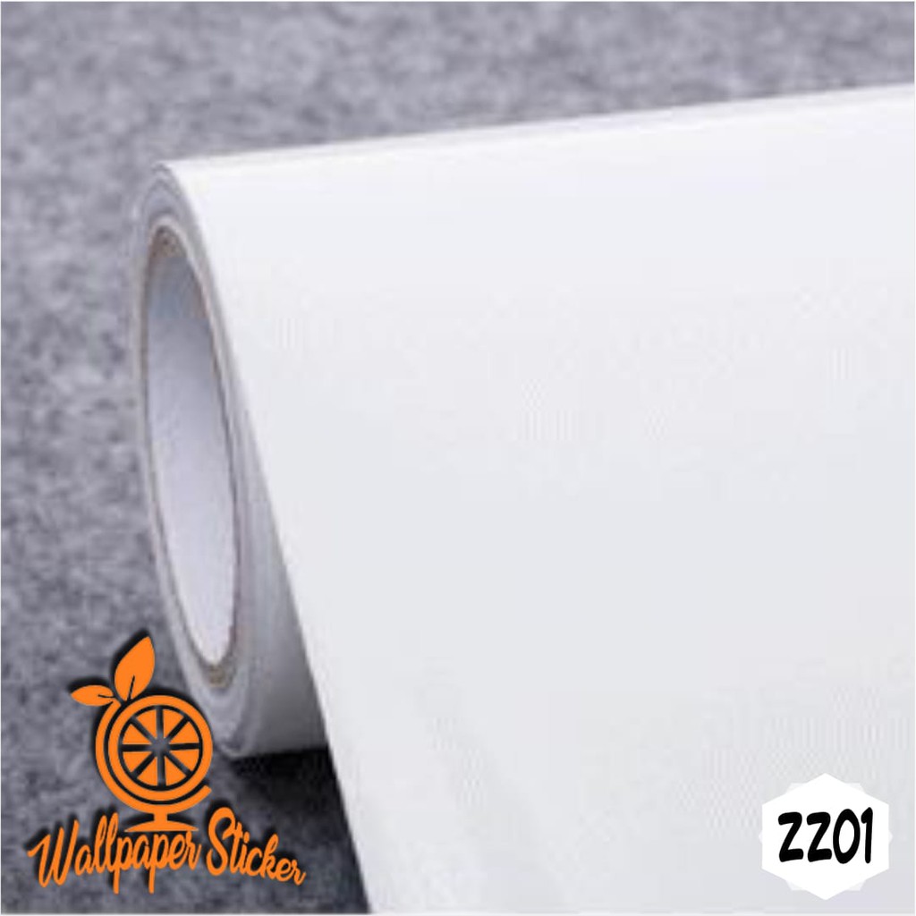 Wallpaper Sticker Dapur Wallpaper Dinding Wallpaper Stiker Polos Putih, Silver, Hitam 61Cmx5M