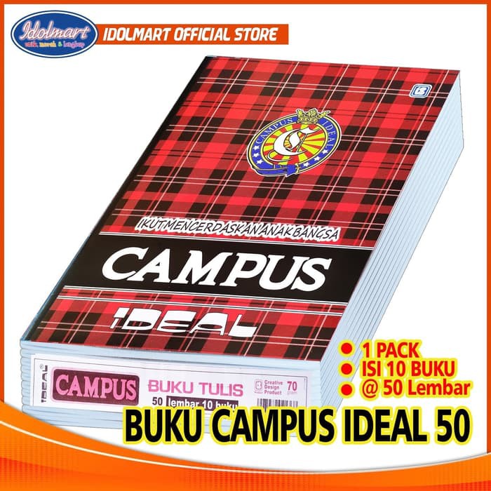 IDOLAKU  Buku Tulis Campus Ideal isi 50 Lembar