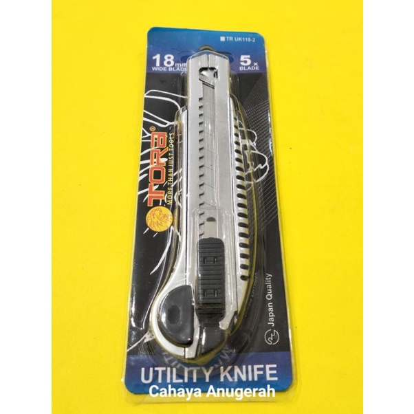 

Cutter Tora Silver 18mm 5x Blade / Silet / Utility Knife / Kater Tora