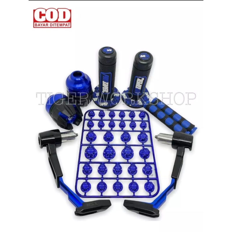 PAKET MURAH 5 ITEM PROGUARD ROBOT+COVER BAUT 30pcs+AS RODA+GRIP PROTAPER+KARET HENDEL.UNIVERSAL