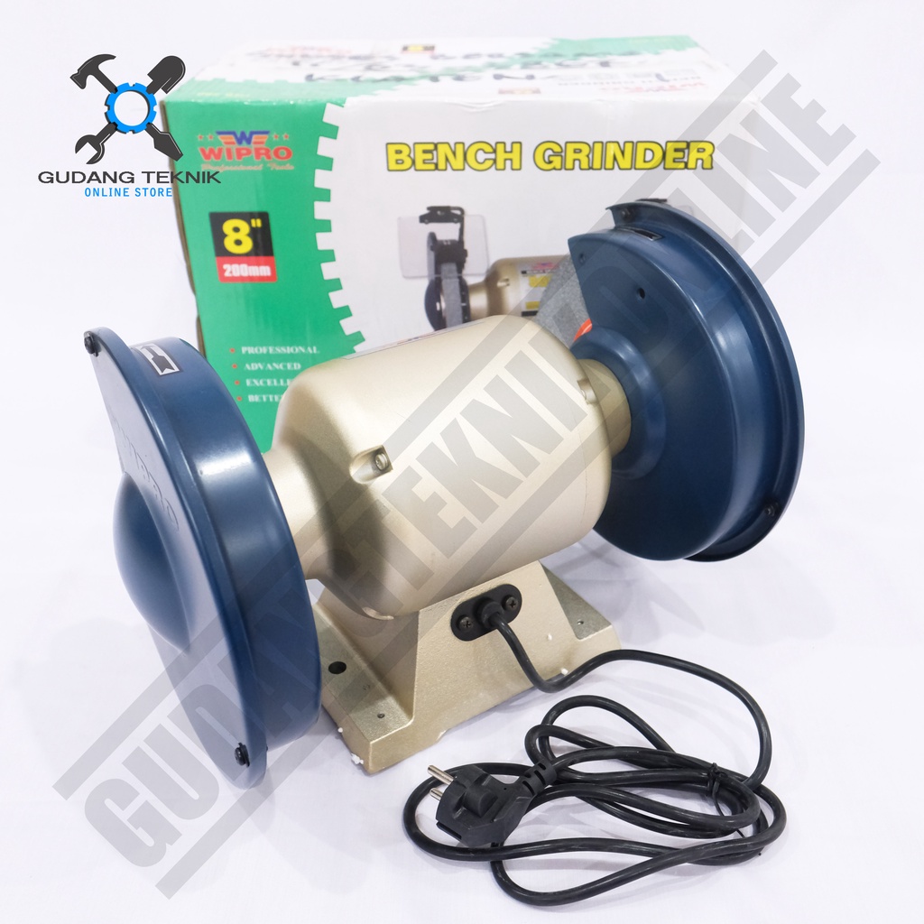 Mesin Gerinda Duduk 8&quot; WIPRO TDS200 / Bench Grinder 8 Inch TDS 200 WIPRO TDS-200