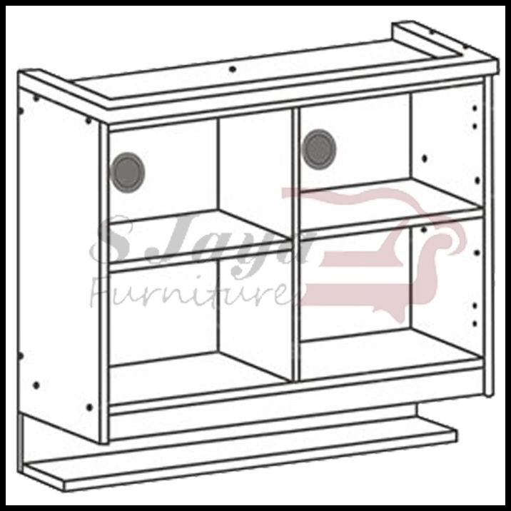 Kitchen Set Atas Anata Graver Series Ksa 2652 Pintu 2 Termurah Tebal - Putih
