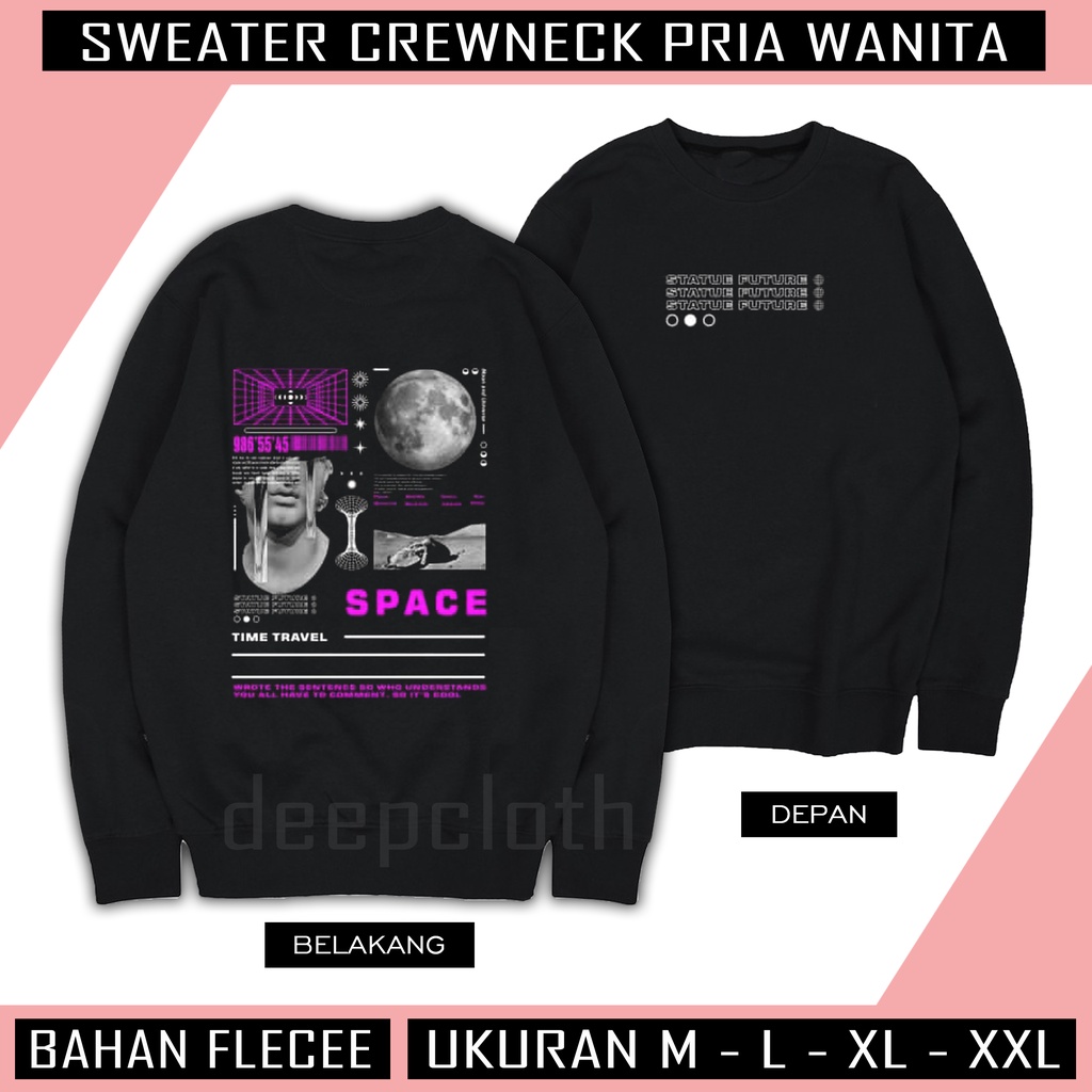 dijaketan [ COD ] SWEATER CREWNECK PRIA/WANITA /// CREWNECK FLEECE TEBAL HALUS KEKINIAN TERBARU'