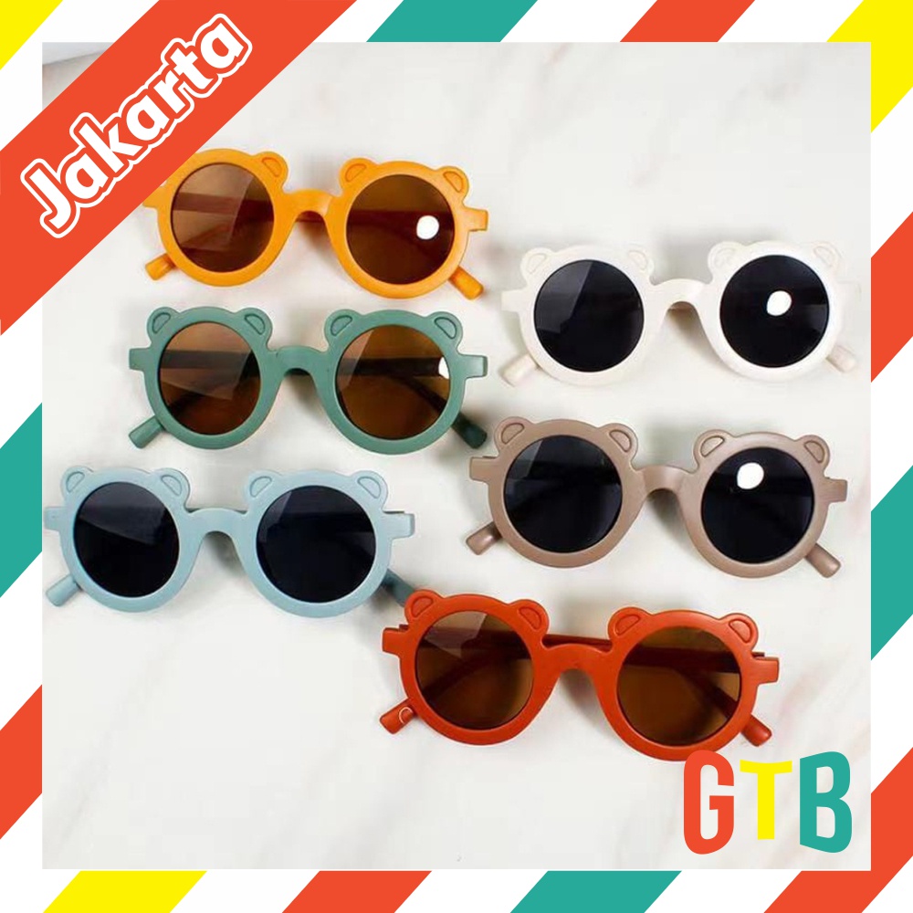 ❤️GTB❤️ Kacamata Anak Beruang Fashion Telinga Beruang Kaca Mata Hitam High Quality Kids Sunglasses Kaca Mata Murah Import G014