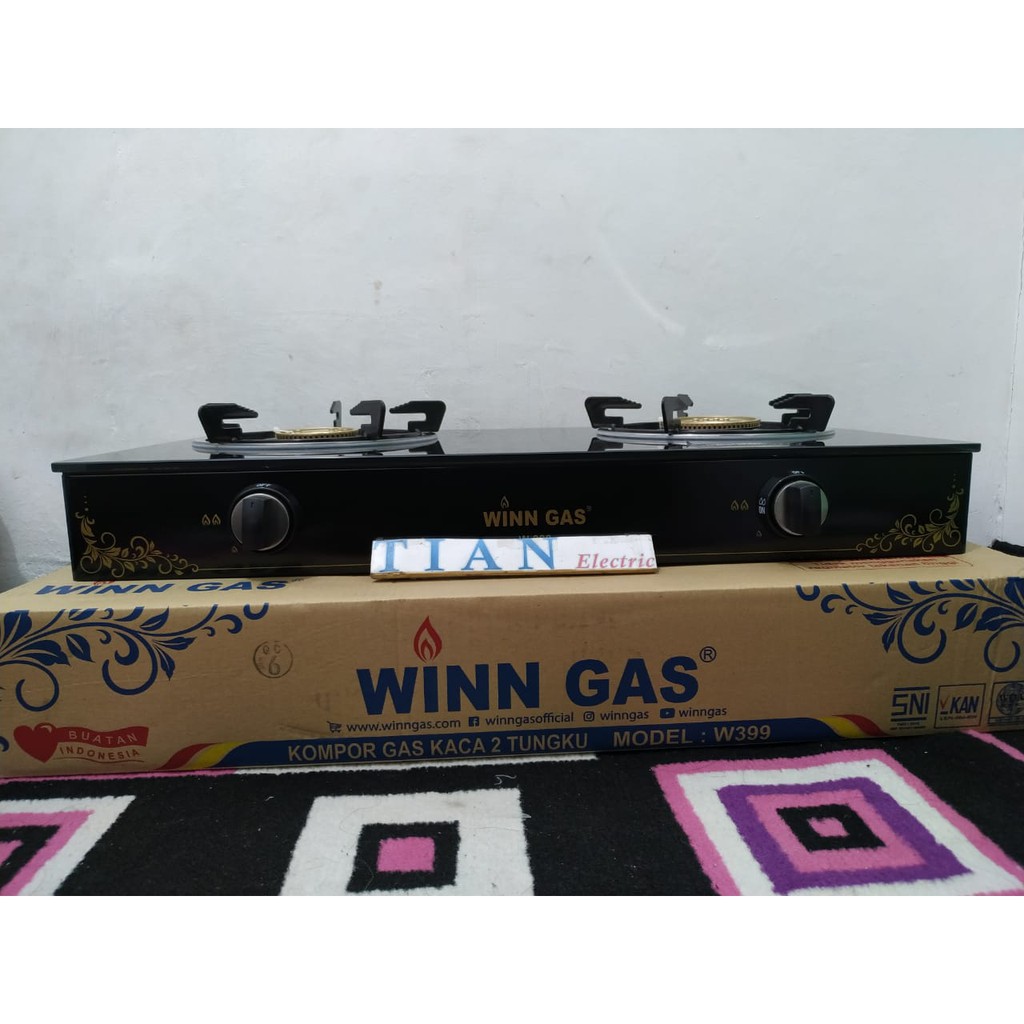 WINN GAS W-399 Kompor Gas 2 Tungku Glass