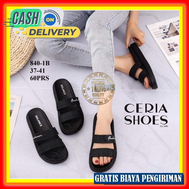 Sandal Kekinian Cewe Style Korea Sendall Slop Perempuan Tebal Sandall Jely Import Elastis Sepatu Sen