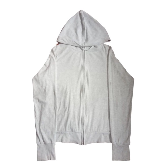 Zipper hoodie uniqlo abu abu