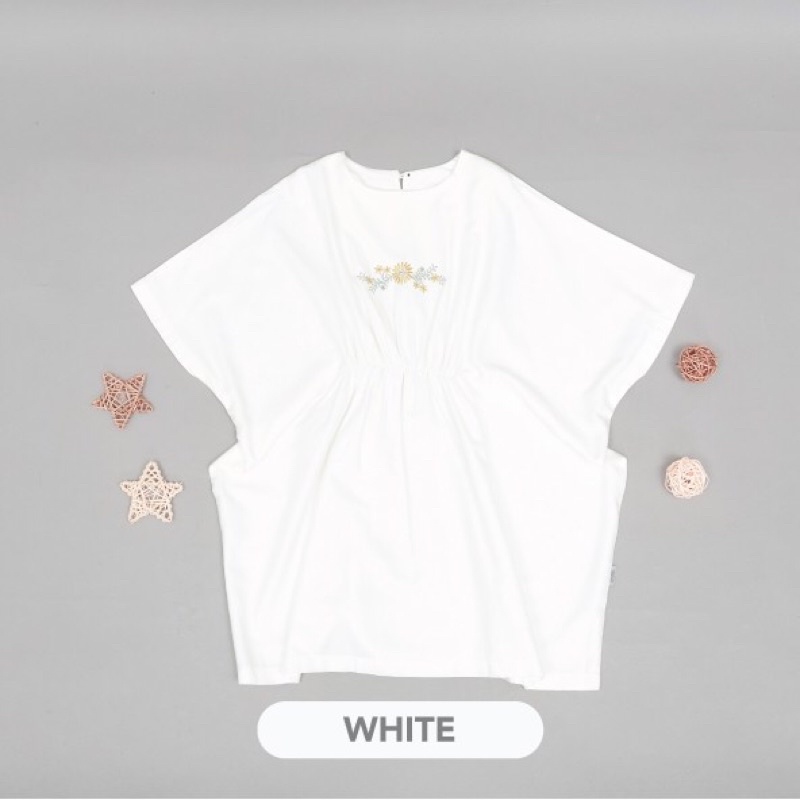 HAWA KAFTAN MOOI IN WHITE  KAFTAN ANAK PEREMPUAN L