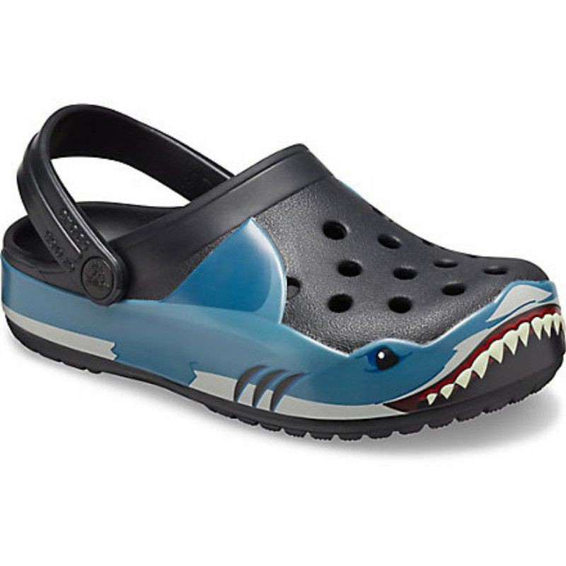 SANDAL ANAK CROCS FUN LAB SHARK OPEN GRIN CLOG for KIDS and JUNIOR