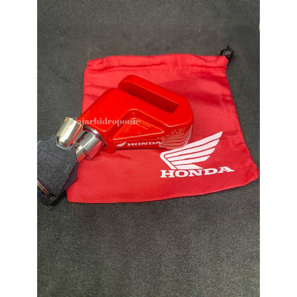 KUNCI GEMBOK CAKRAM MOTOR HONDA  -DISC LOCK- Hand Grip- Kunci Gembok- HONDA Kunci Gembok Motor ORIGINAL 100%