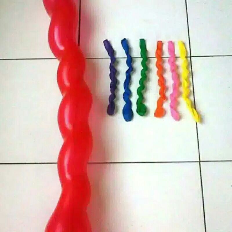 mainan balon kacang/balon ulir/balon panjang/ isi 100 pcs grosir