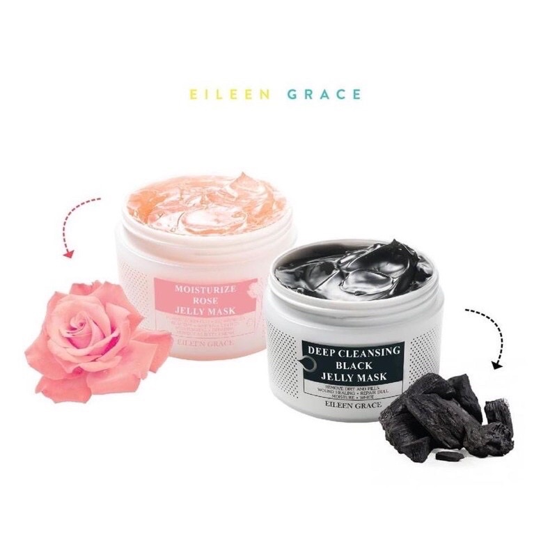 Eileen Grace Rose Jelly Mask &amp; Deep Cleansing Black Jelly Mask 300ml