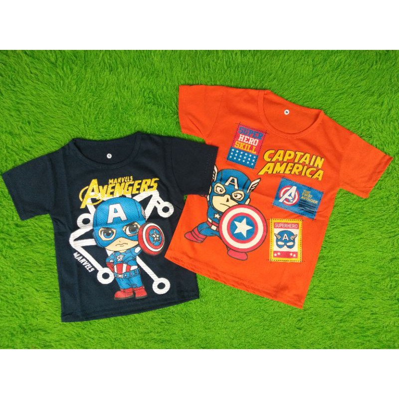 Kaos super hero anak laki 2-10 tahun / atasan anak cowok