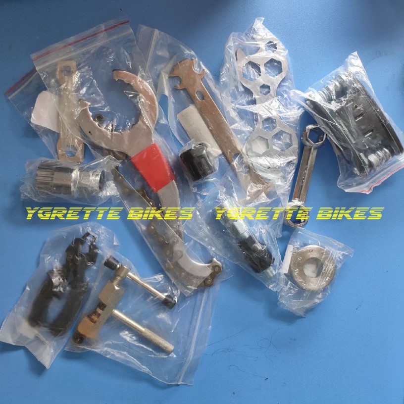 YGRETTE - PAKET 13 IN 1 KOMPLIT SET KUNCI ALAT PERBAIKAN SEPEDA MTB ROADBIKE DIY TOOLS BIKE REPAIR