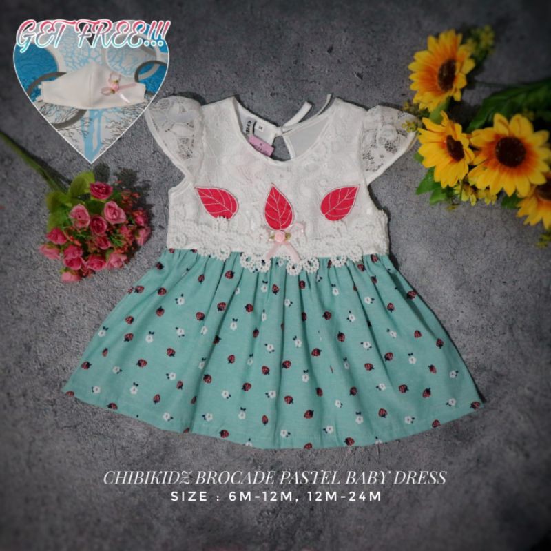 CHIBIKIDZ BROCADE PASTEL BABY DRESS