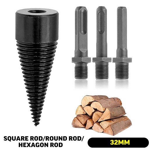 Mata Bor Pemecah Kayu Pemotong Firewood Drill Bit Split ​Cone 32mm