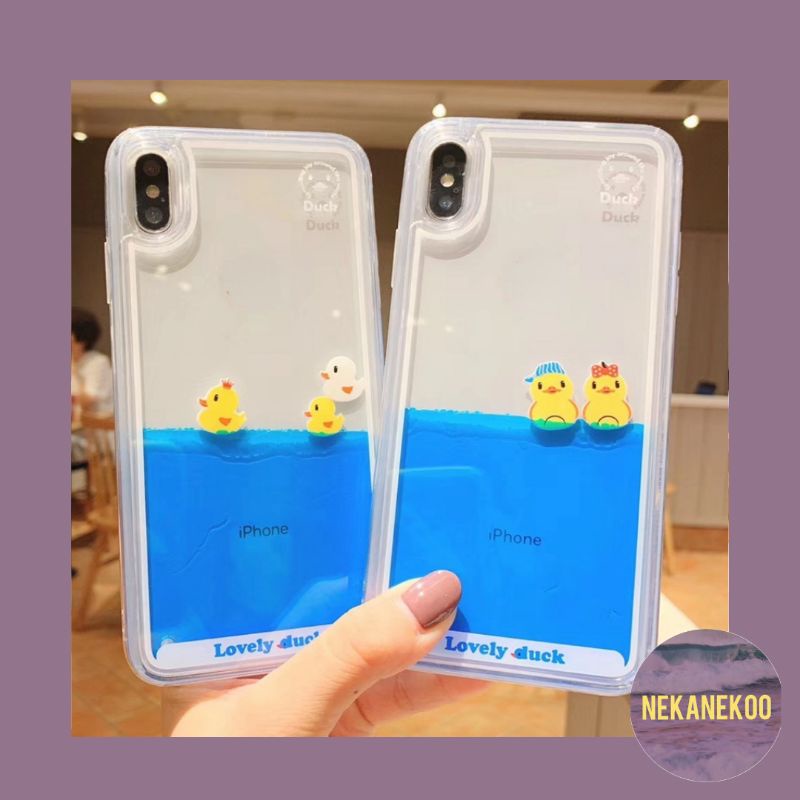 CASE CASING IP IPHONE 11 AIR DUCK WATER QUICKSAND LUCU ANAK GEMESH GERAK CUTE GEMES ALA IDOL ARTIS K