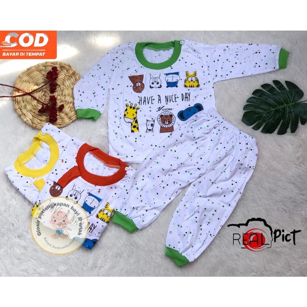 [STO.HVPG] Setelan Bayi Setelan Piyama Panjang Bayi Motif   3 - 18 bulan, lucu