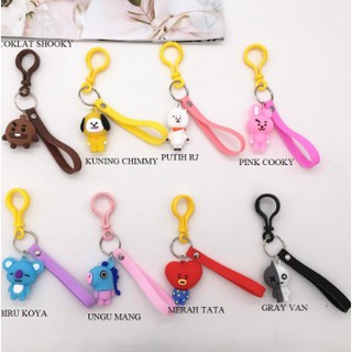 BTS Gantungan Kunci Boneka Cute BT21 Keychian Cartoon BTS BTS Gantungan Kunci Boneka Cute BT21 Keychian Cartoon BTS