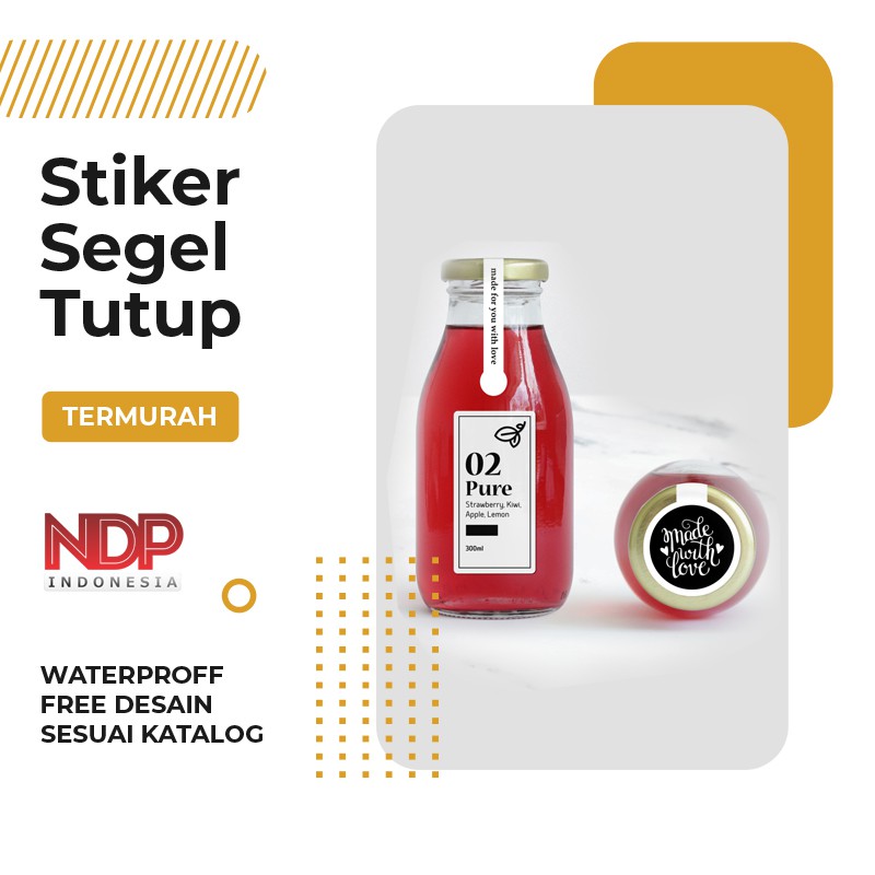 STIKER SEGEL TUTUP BOTOL DAN TOPLES CUSTOM
