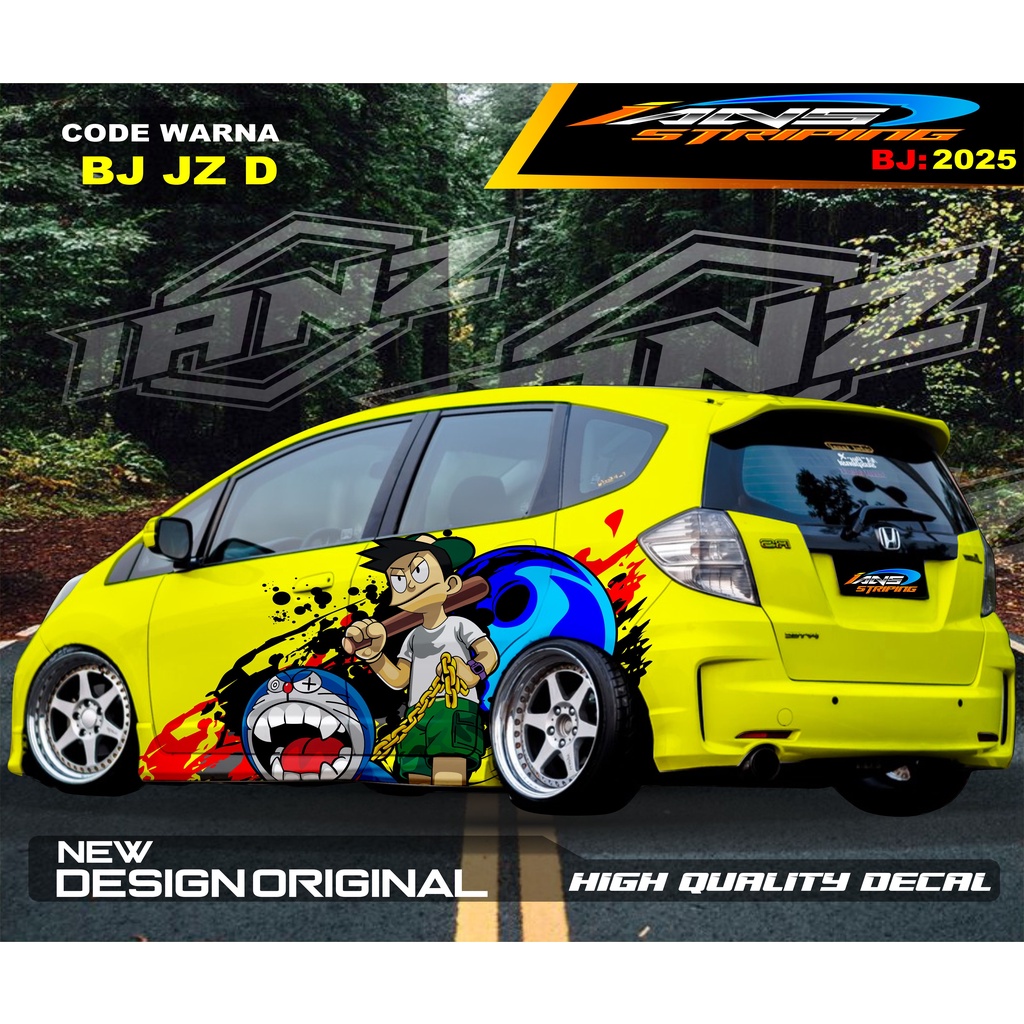 STICKER VARIASI MOBIL HONDA JAZZ BRIO AGYA AYLA / VARIASI STICKER BODY SAMPING MOBIL BRIO MOBIL JAZZ / STIKER MOBIL