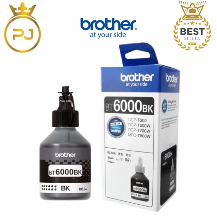 

TINTA BROTHER BT6000 BT5000 INK T300 T500W T510W T800W T810W ORIGINAL - Hitam